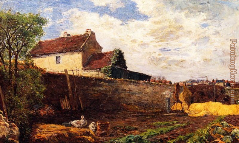 Geese on the Farm painting - Paul Gauguin Geese on the Farm art painting